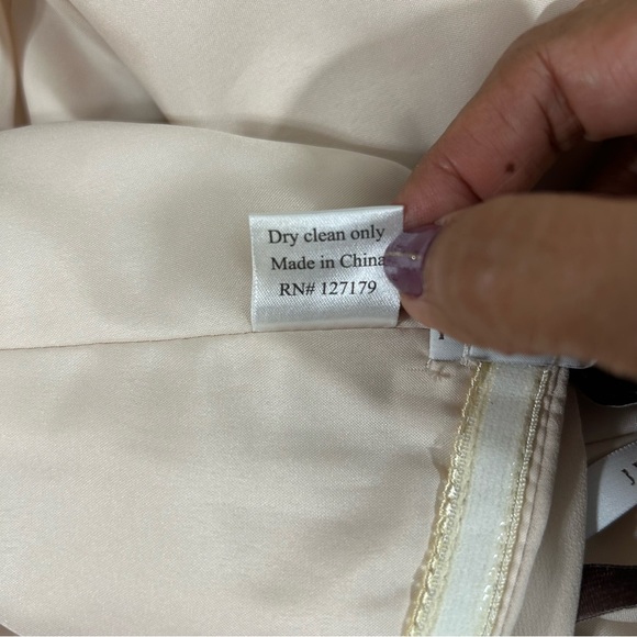 JENNY YOO Collection Bridesmaid Gown Strapless Knee Length Champagne Sz 8. - Picture 10 of 15